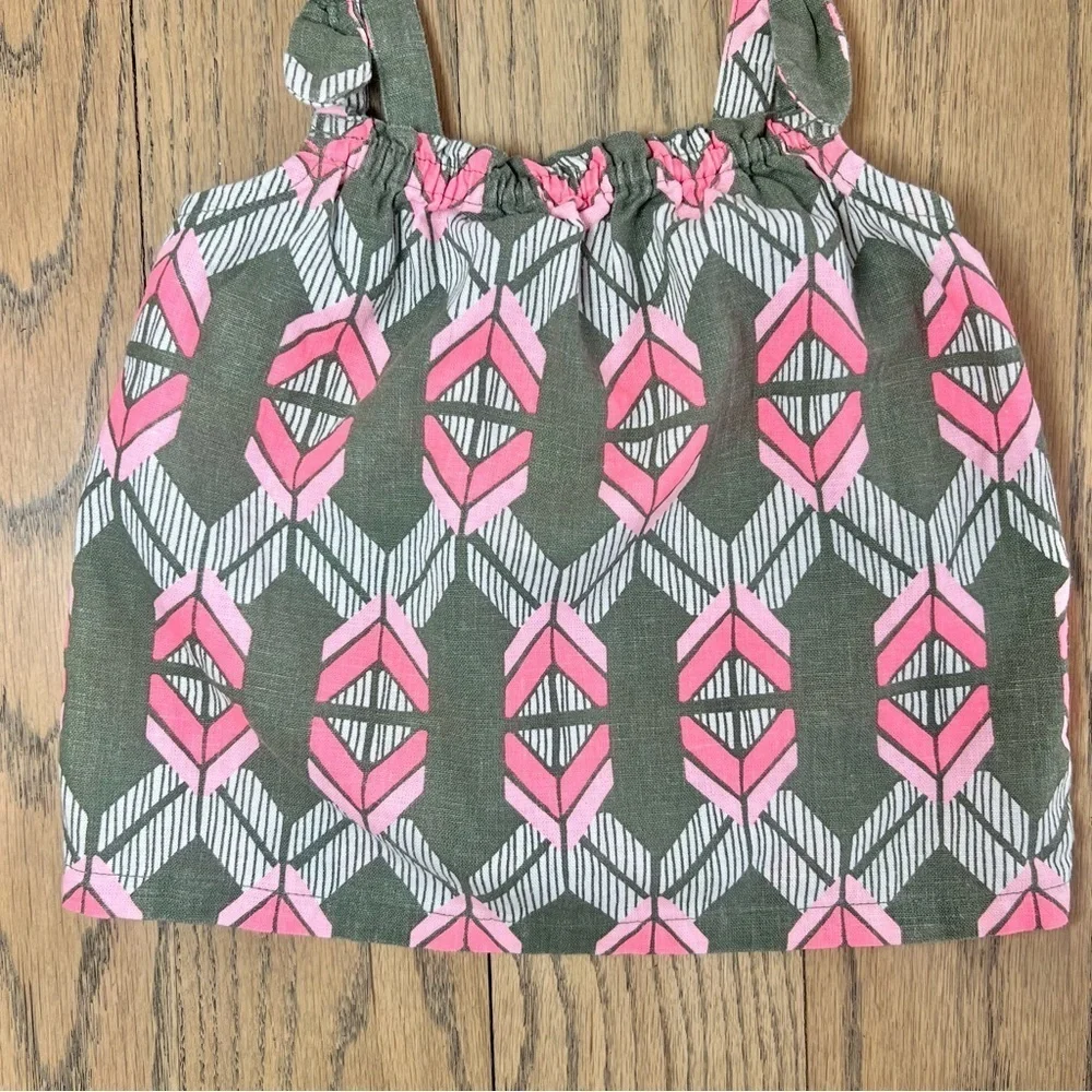 Carter's Baby Toddler Girls Geo Bow Strap Flowy Tank Top Size 18 Months